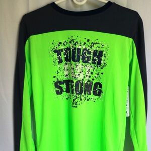 Boys Neon Green RBX Long Sleeve Active Shirt